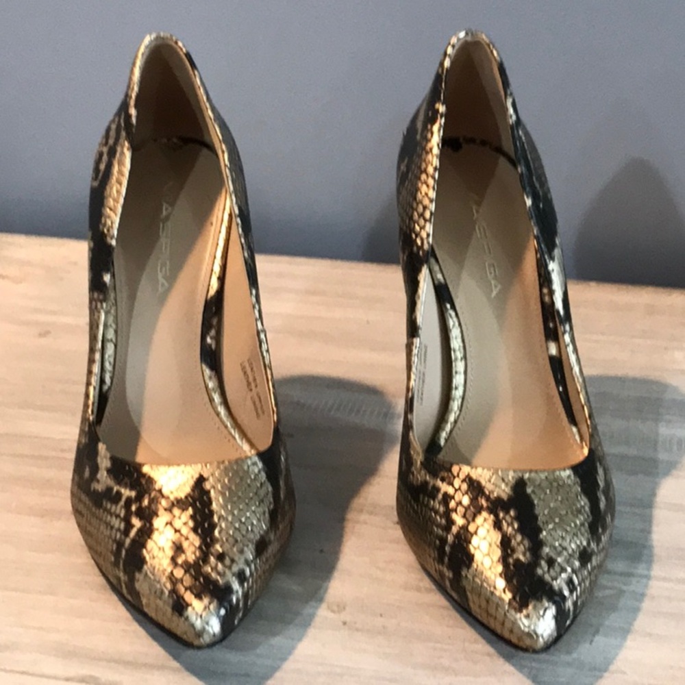 Via Spiga gold and black snakeskin design